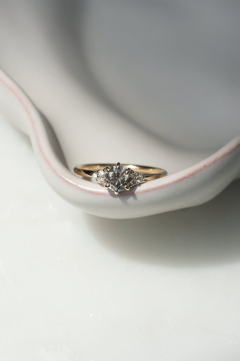 READY TO SHIP // TALIA Ring // Champagne-gray diamond 0.51ct