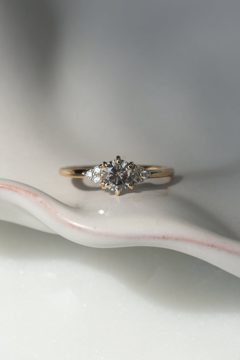 READY TO SHIP // TALIA Ring // Champagne-gray diamond 0.51ct