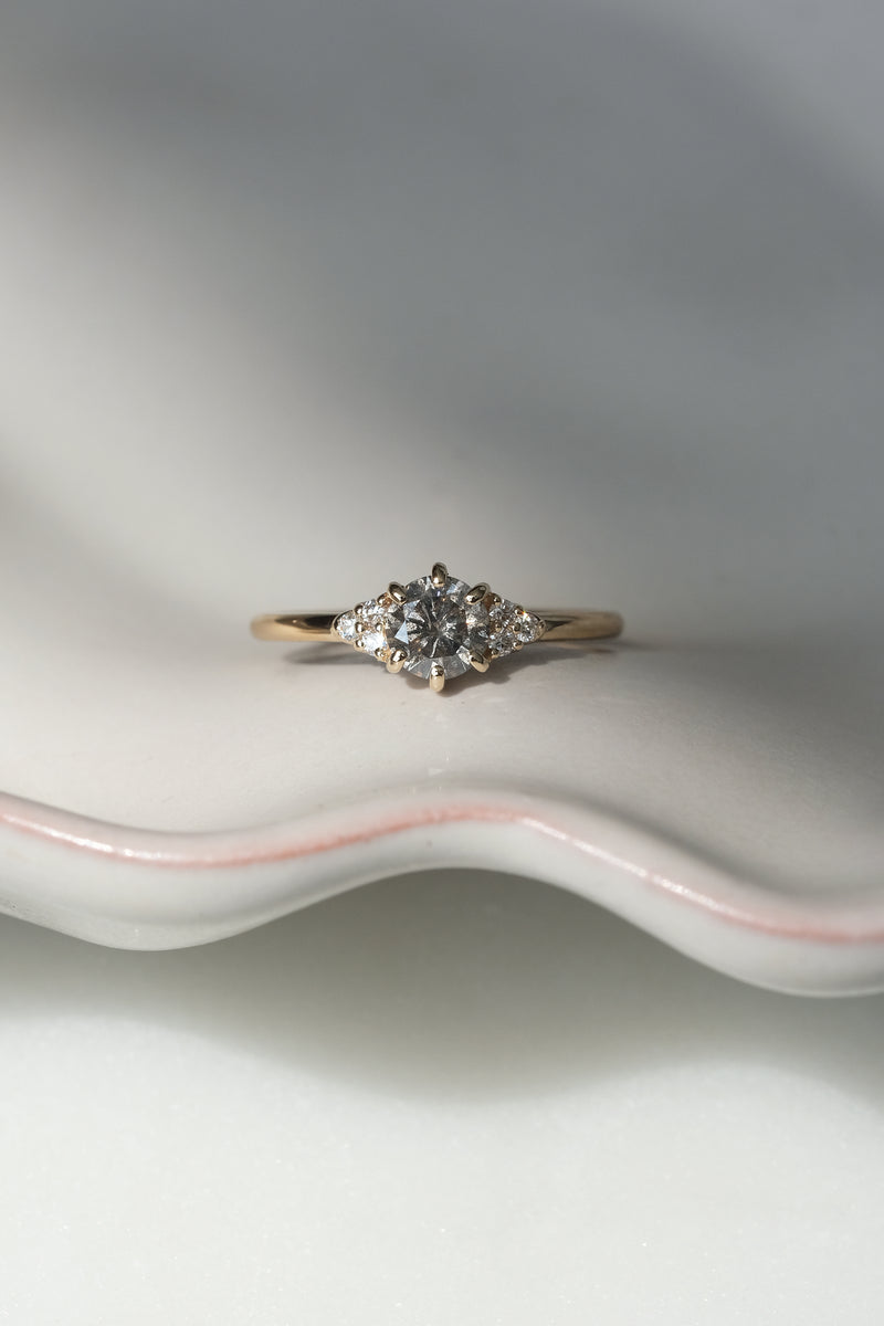 READY TO SHIP // TALIA Ring // Champagne-gray diamond 0.51ct