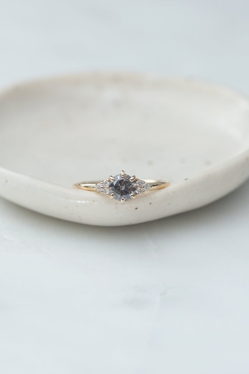 READY TO SHIP // TALIA Ring // Champagne-gray diamond 0.51ct