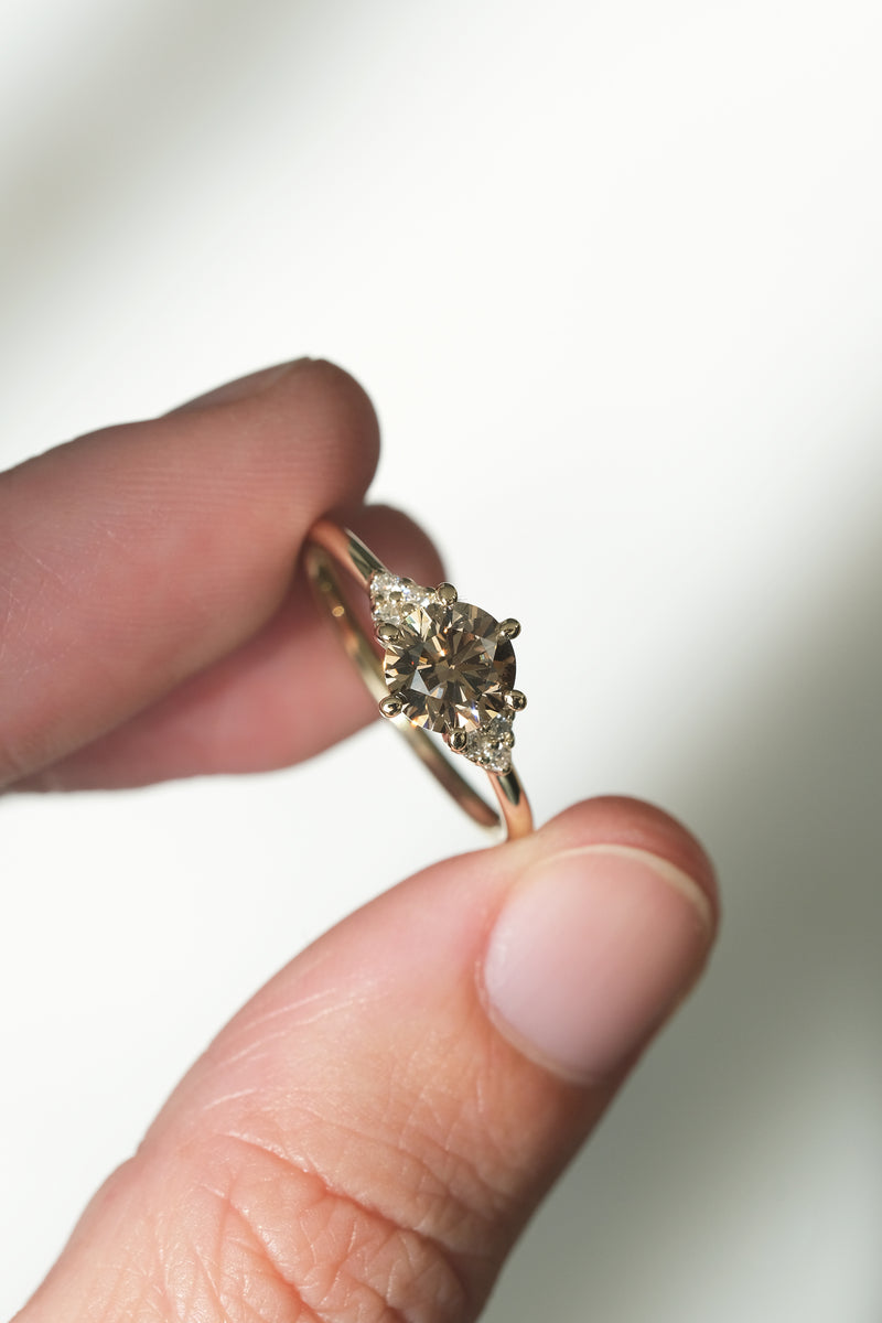 READY TO SHIP // TALIA Ring // Champagne Diamond 1.03ct