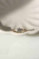 READY TO SHIP // TALIA Ring // Salt and pepper gray diamond 0.35ct