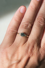 READY TO SHIP // TALIA Ring // Salt and pepper gray diamond 0.66ct