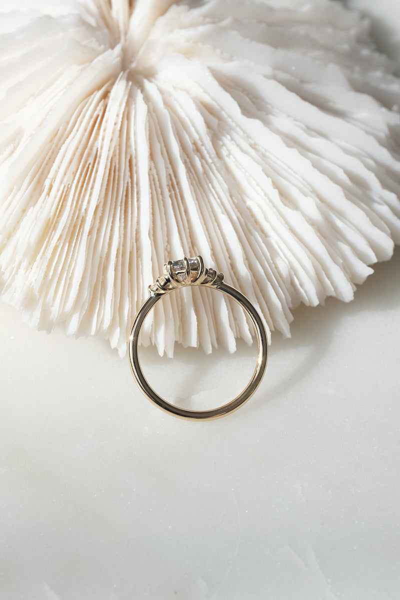 READY TO SHIP // TALIA Ring // Pale gray salt and pepper diamond 0.50ct