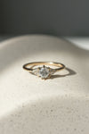 READY TO SHIP // TALIA Ring // Pale gray salt and pepper diamond 0.47ct