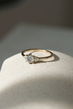 READY TO SHIP // TALIA Ring // Pale gray salt and pepper diamond 0.47ct