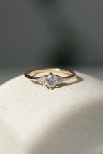 READY TO SHIP // TALIA Ring // Pale gray salt and pepper diamond 0.47ct