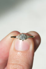 READY TO SHIP // TALIA Ring // Pale gray salt and pepper diamond 0.47ct
