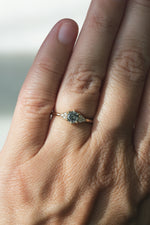 READY TO SHIP // TALIA Ring // Black salt and pepper diamond 0.48ct