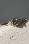 READY TO SHIP // TALIA Ring // Black salt and pepper diamond 0.48ct
