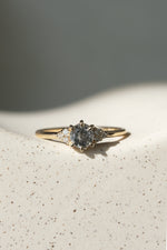 READY TO SHIP // TALIA Ring // Black salt and pepper diamond 0.48ct