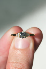 READY TO SHIP // TALIA Ring // Black salt and pepper diamond 0.48ct