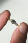 READY TO SHIP // TALIA Ring // Black salt and pepper diamond 0.48ct