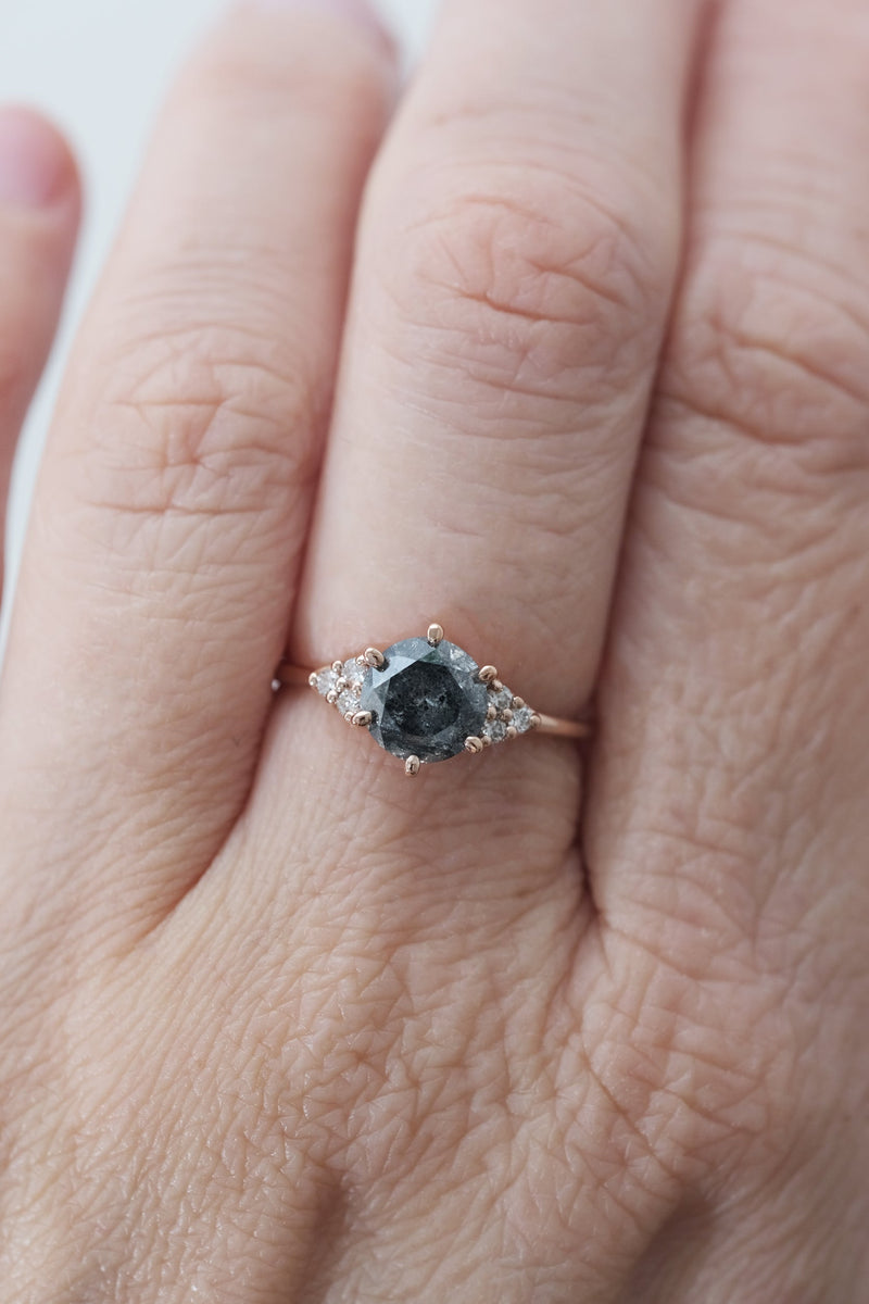 READY TO SHIP // TALIA ring // 1.59ct gray diamond