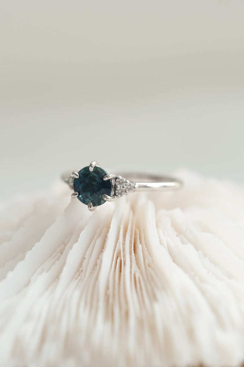 READY TO SHIP // TALIA ring // 1ct teal sapphire