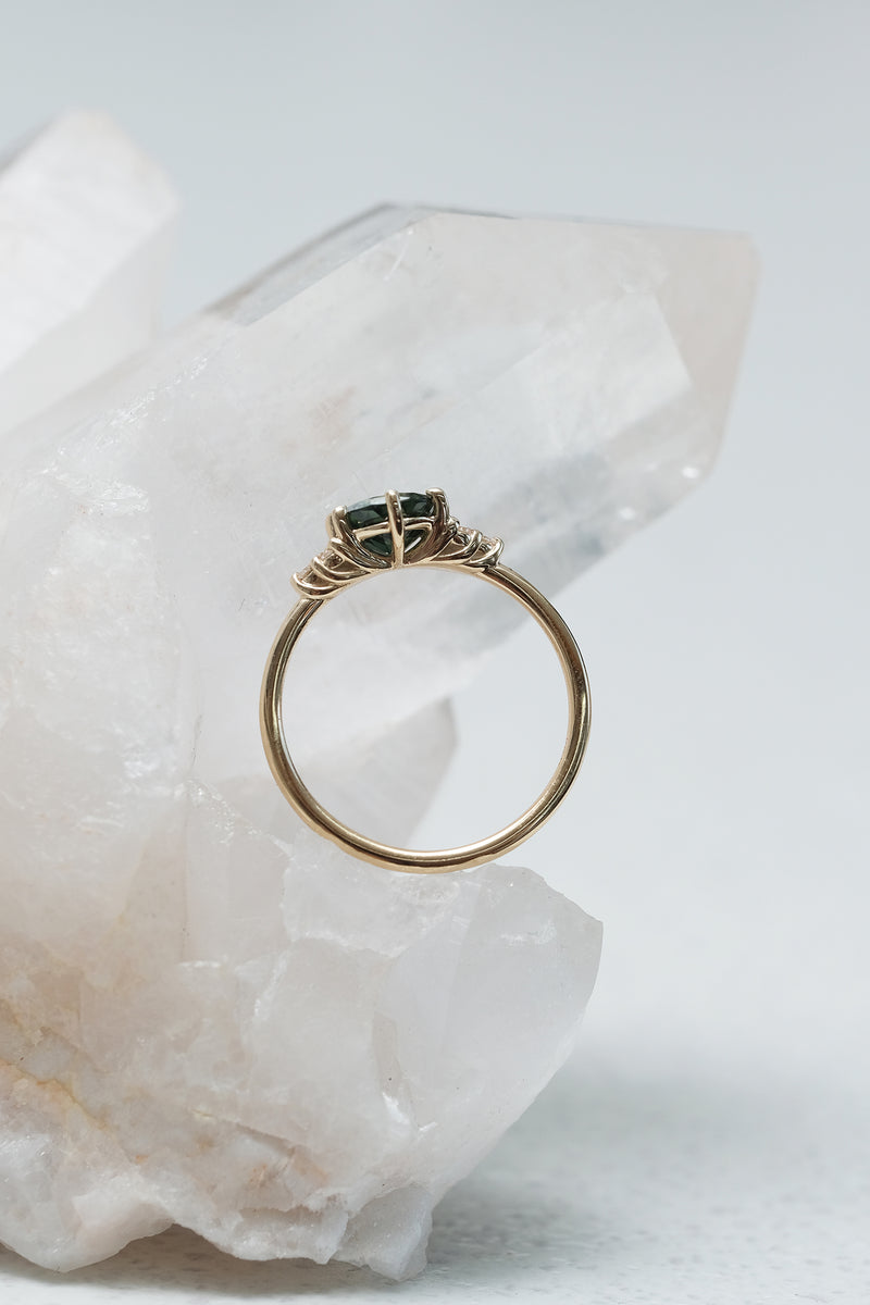 PRÊTE À PARTIR // Bague TALIA // Saphir Australien vert 1,20ct