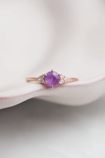 PRÊTE À PARTIR // Bague TALIA // Saphir mauve