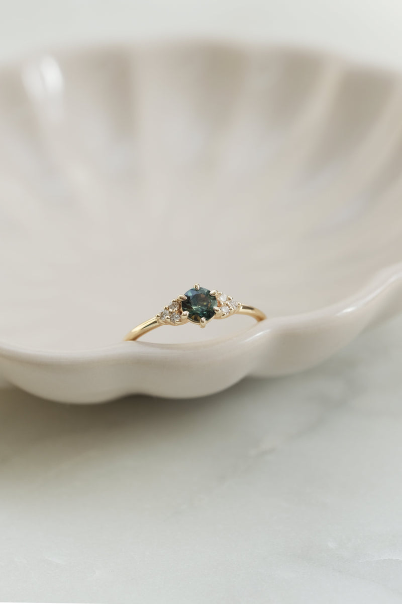TALIA ring // Teal sapphire