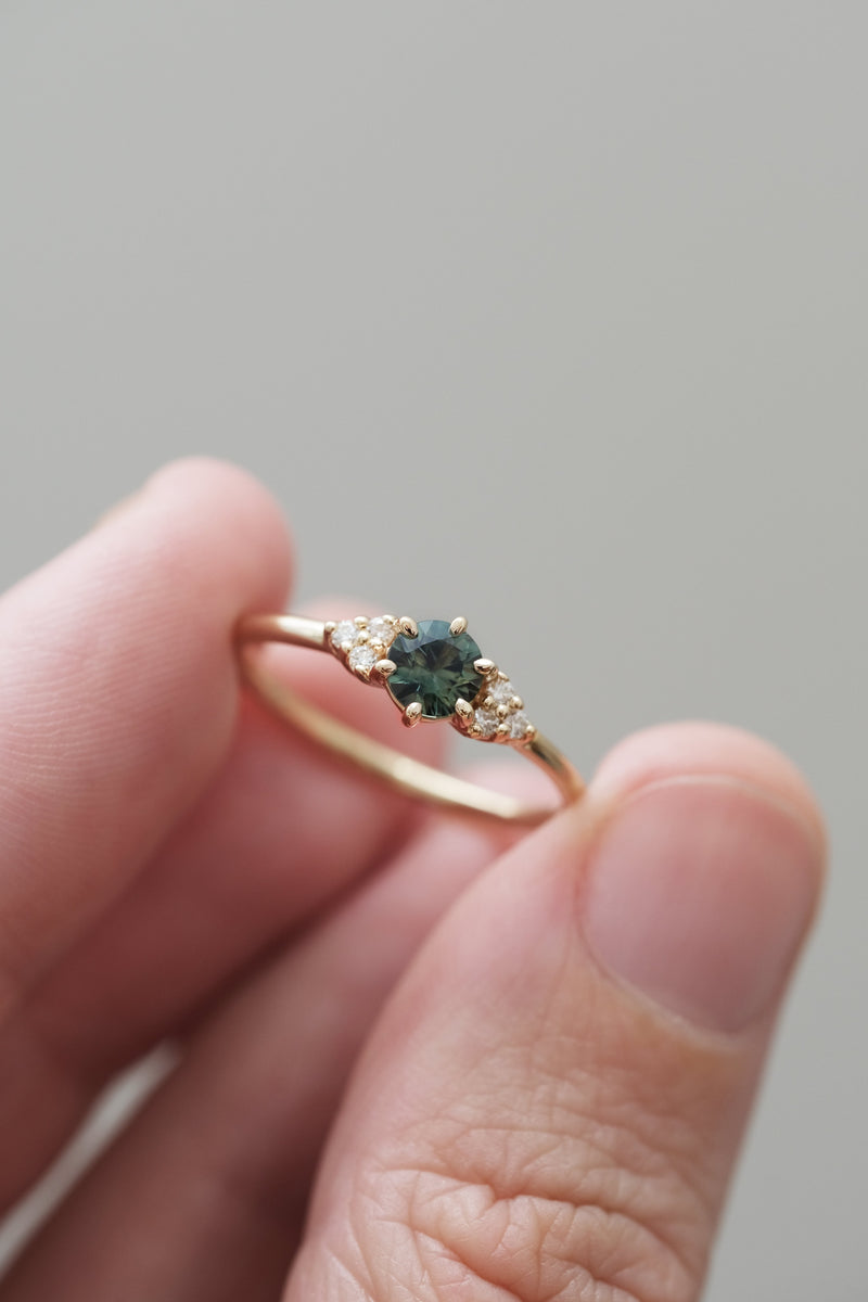 Bague TALIA // Saphir teal