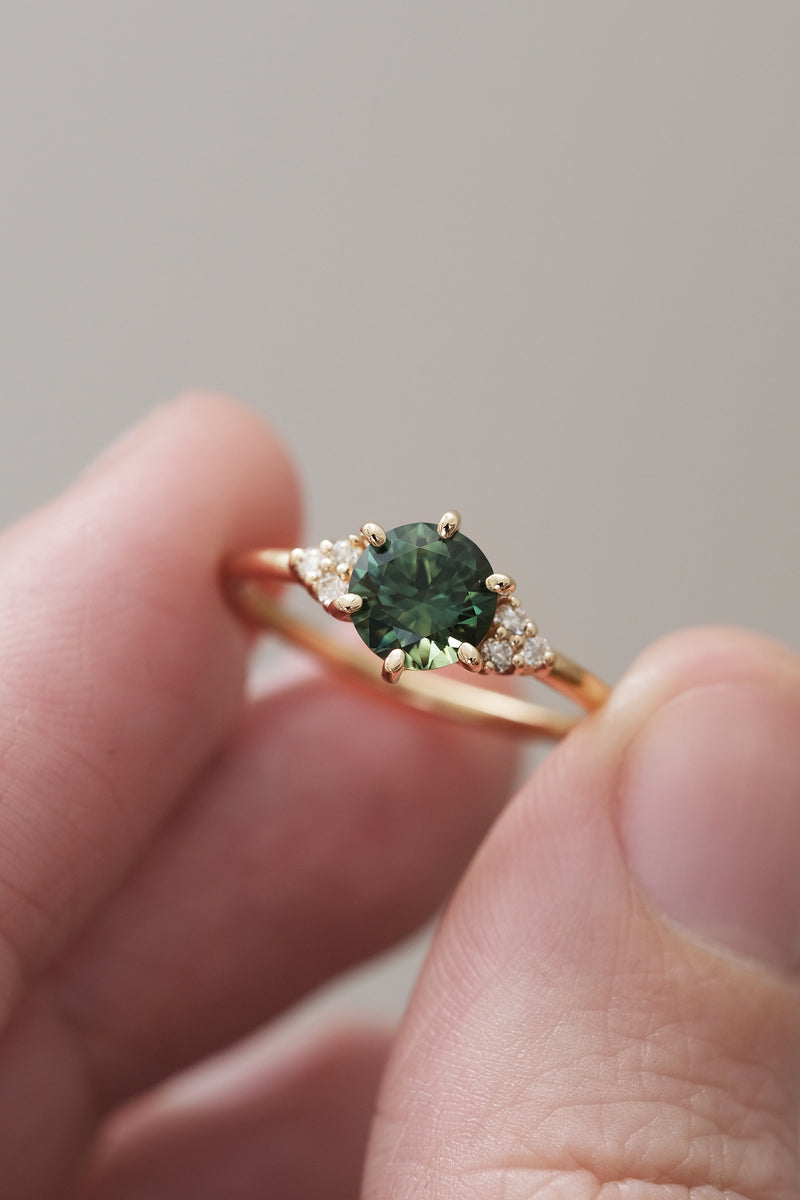 TALIA ring // 1.02ct green Australian sapphire