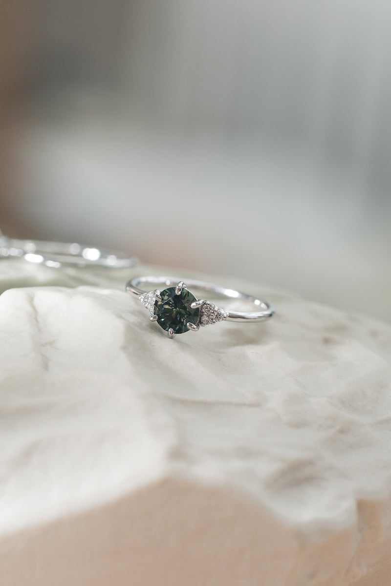 TALIA ring // 1.02ct green Australian sapphire