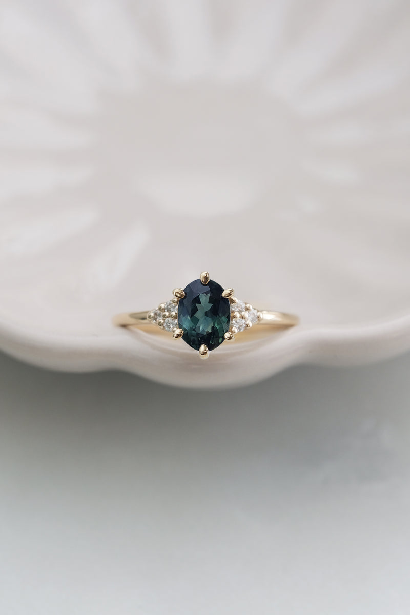 ISLA Ring // Teal Sapphire 1ct