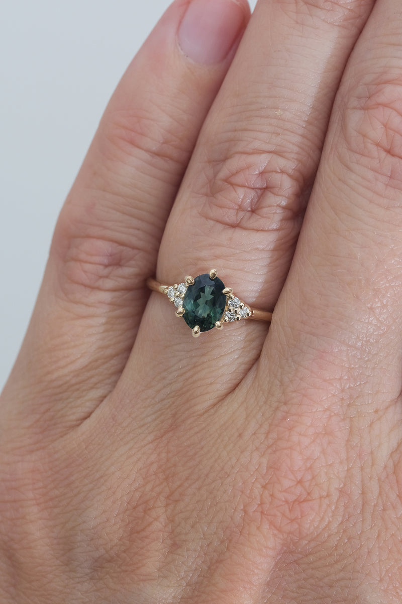 ISLA Ring // Teal Sapphire 1ct