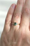 READY TO SHIP // JADE ring + teal sapphire 0.73ct