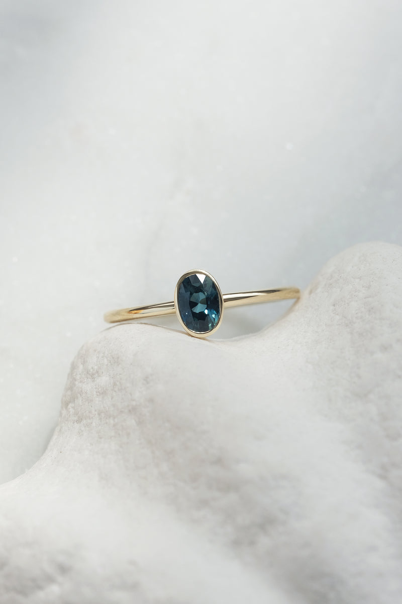 MILA Ring // Teal Sapphire