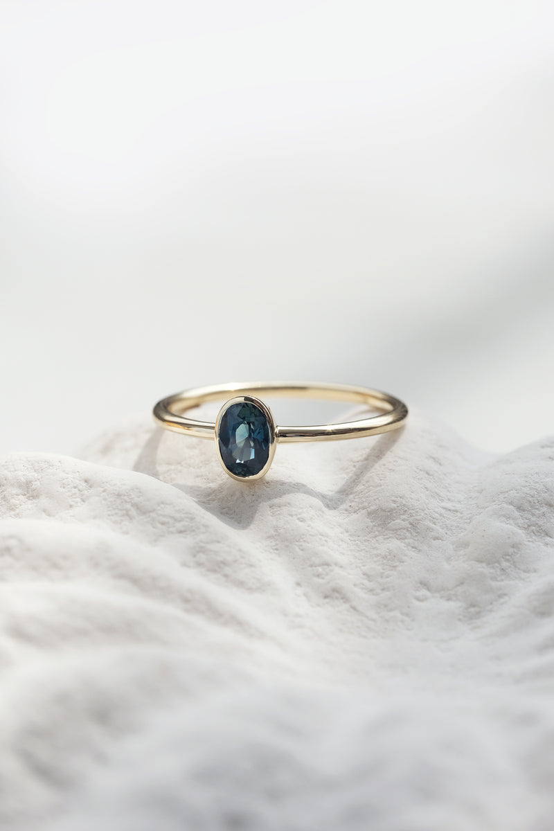 MILA Ring // Teal Sapphire