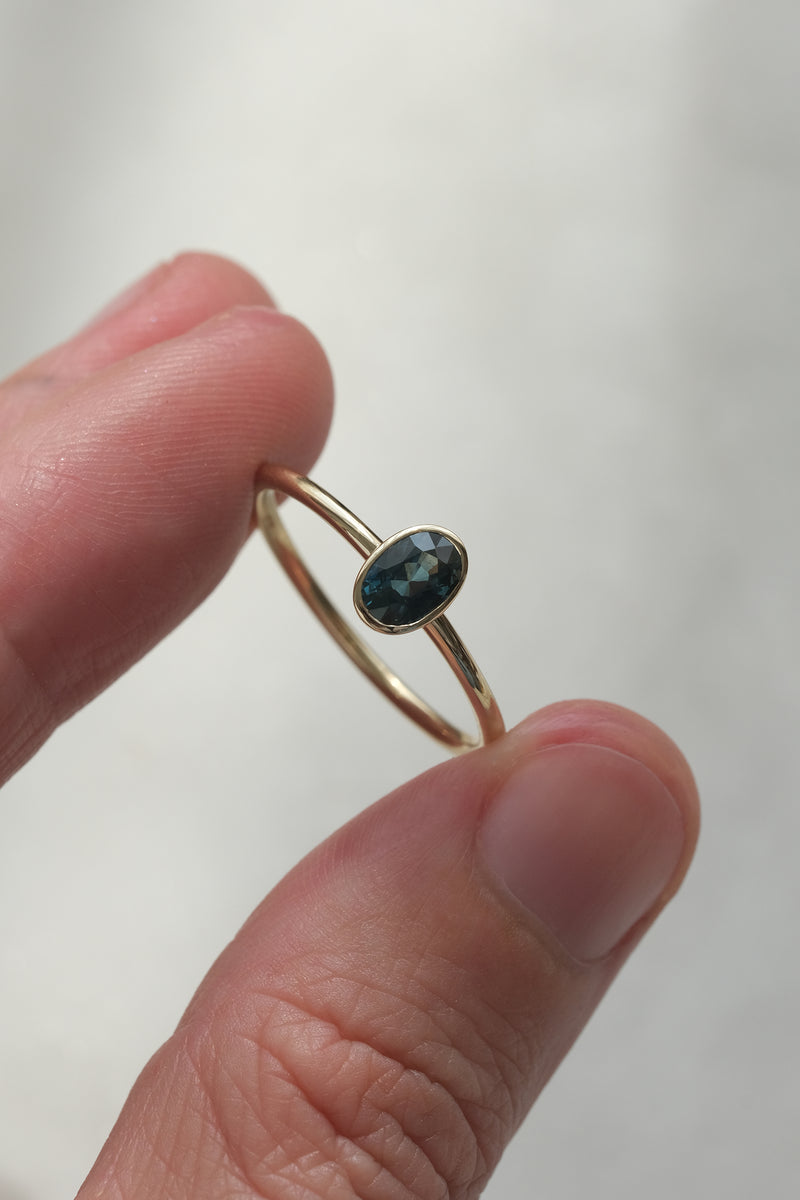 MILA Ring // Teal Sapphire