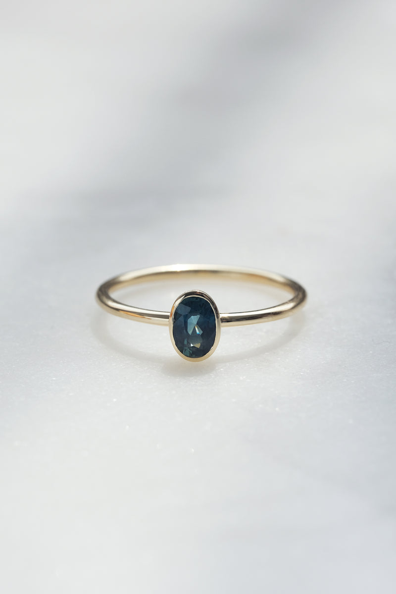 MILA Ring // Teal Sapphire