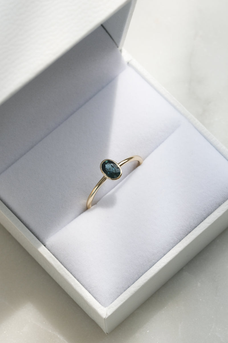 MILA Ring // Teal Sapphire