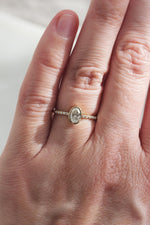 Bague MILA // Diamant + pavé
