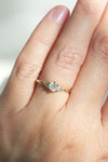 READY TO SHIP // TALIA Ring // Pale gray salt and pepper diamond 0.42ct