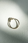 READY TO SHIP // TALIA Ring // Pale gray salt and pepper diamond 0.42ct