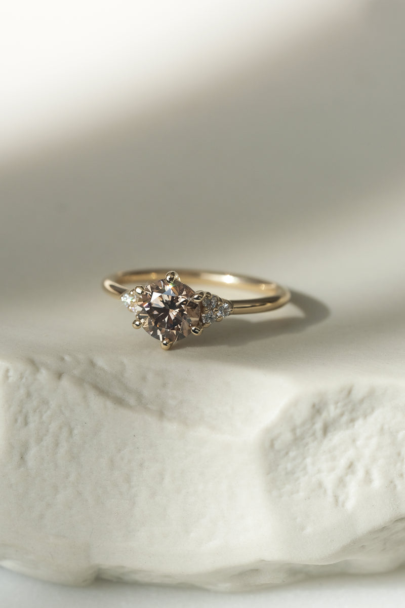 READY TO SHIP // TALIA Ring // Champagne Diamond 1.03ct