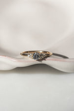 READY TO SHIP // TALIA Ring // Salt and pepper gray diamond 0.35ct