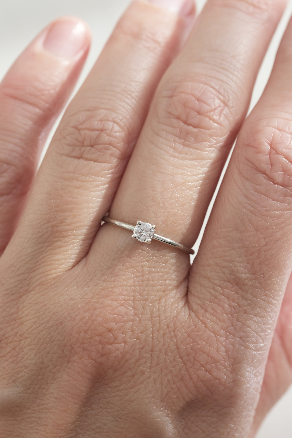 ÉCHANTILLON // Bague solitaire // Argent + CZ