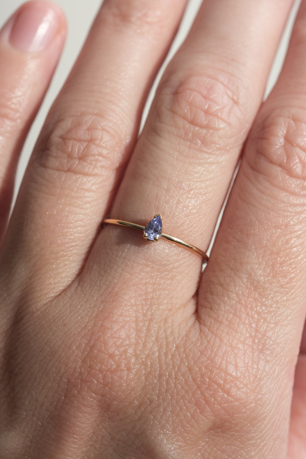 SAMPLE // Pear tanzanite ring