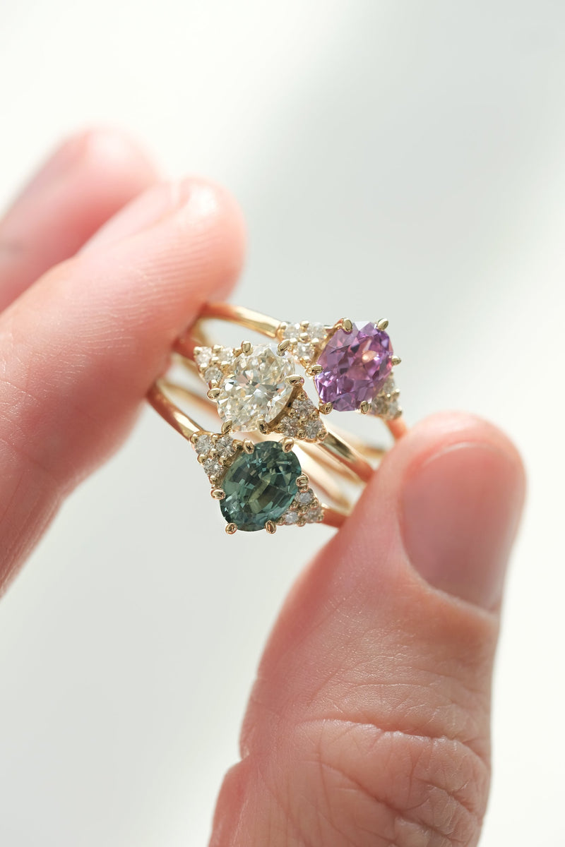 READY TO SHIP // ISLA Ring // 1ct Purple Sapphire