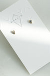 Pale gray kite diamond earrings // 14k gold