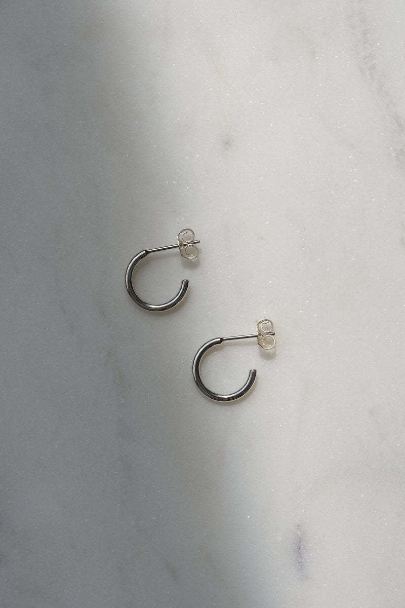 Boucles d'oreilles anneaux // 12 mm // Argent