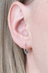 DERNIÈRE CHANCE // Boucles d'oreilles anneaux à tiges // 12 mm // Argent