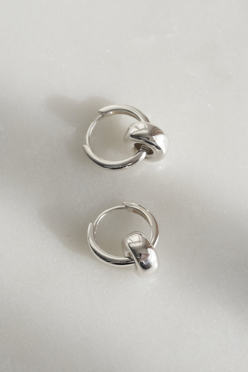 Boucles d'oreilles ''huggies'' + rondelles // Argent