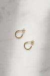 DERNIÈRE CHANCE // Boucles d'oreilles anneaux à tiges // 12 mm // Doré