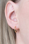 DERNIÈRE CHANCE // Boucles d'oreilles anneaux à tiges // 12 mm // Doré
