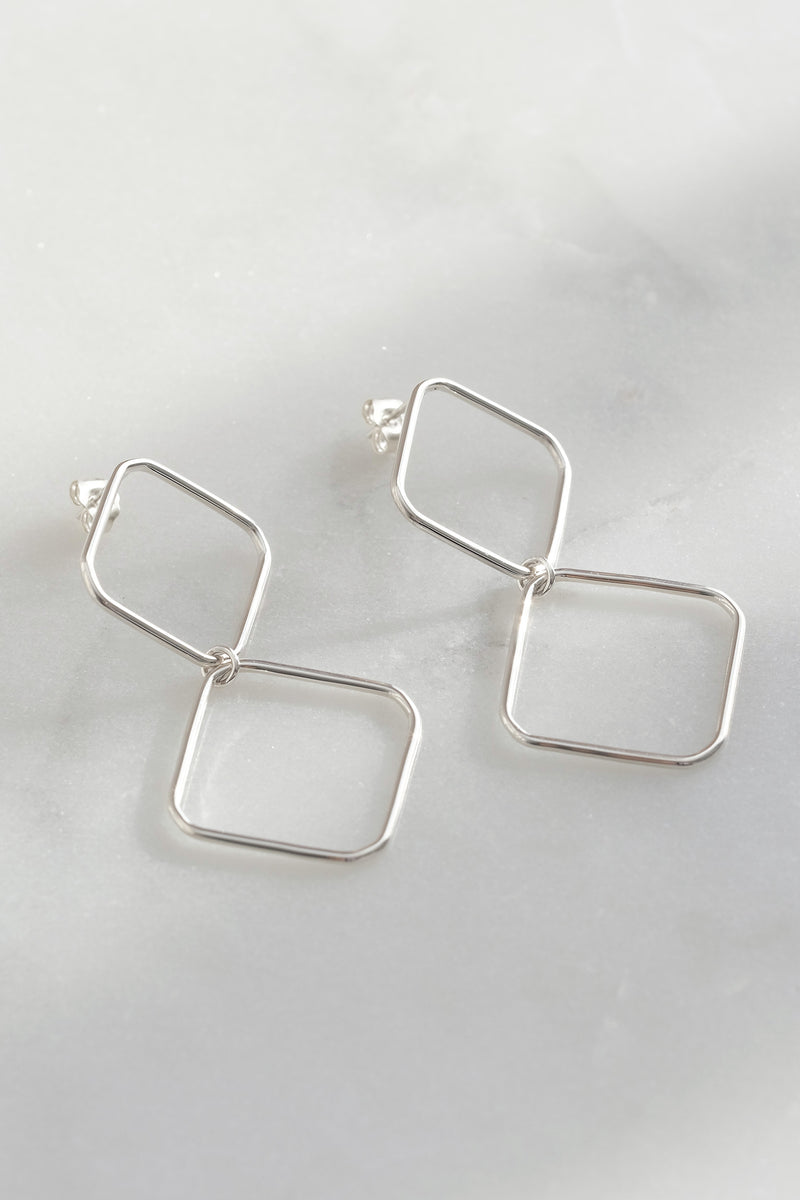 SAMPLE // Square dangle earrings