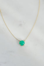 ÉCHANTILLON // Collier Chrysoprase // Or jaune 10K