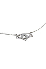 IMPERFECT // Geometric triangles necklace // Silver